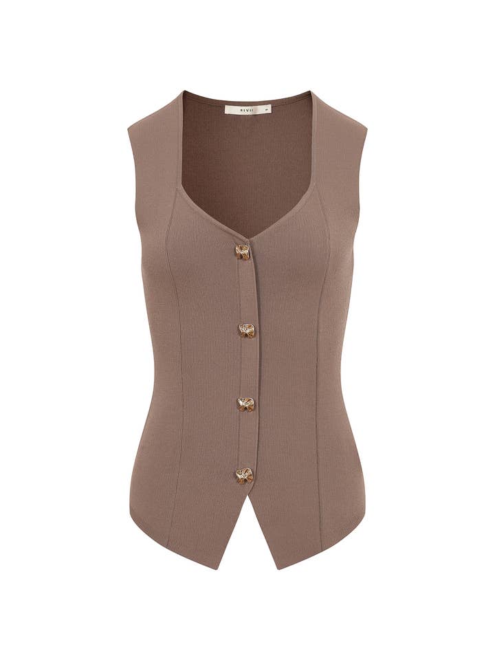 Heart Shape Knit Top for wholesale by RIVIR