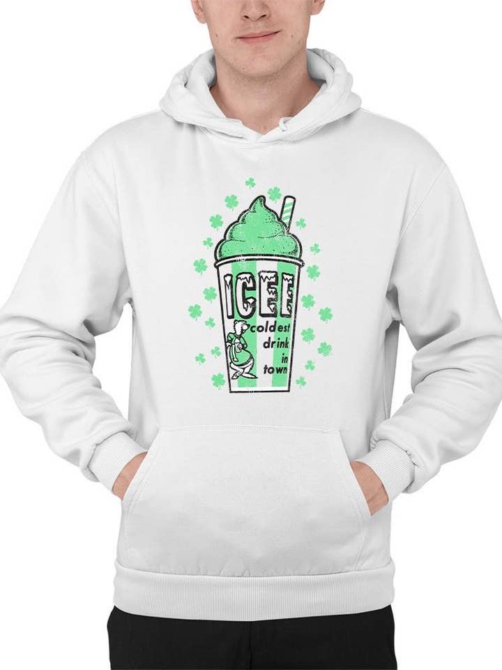 Officially Licensed ICEE Shamrock's Delight - Cool St. Patrick's Day Men's Hoodie for wholesale by Snack Tees