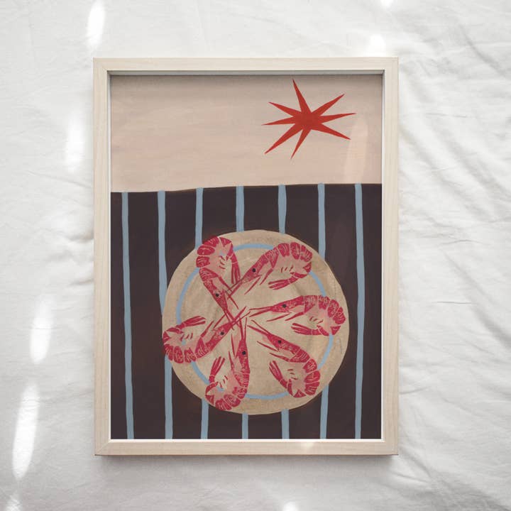 Jazmine Joye Prints - Wholesale Art print - Spicy Prawns - Premium Art Print 1