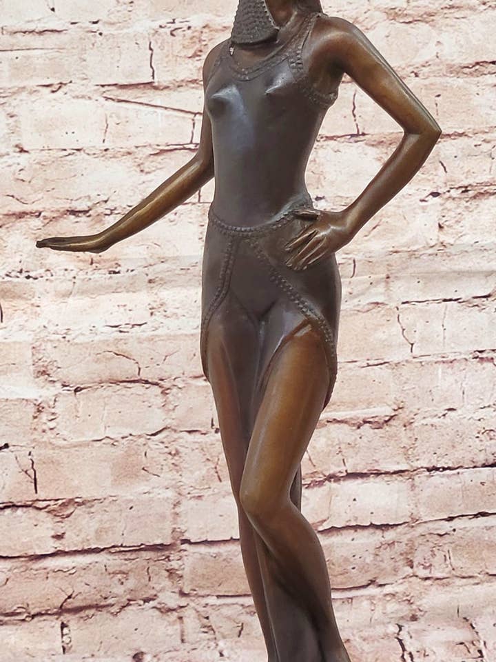 Art Deco bronzedanserstatue – elegant kvindefigur skulptur for engroshandel hos Bronzhaus