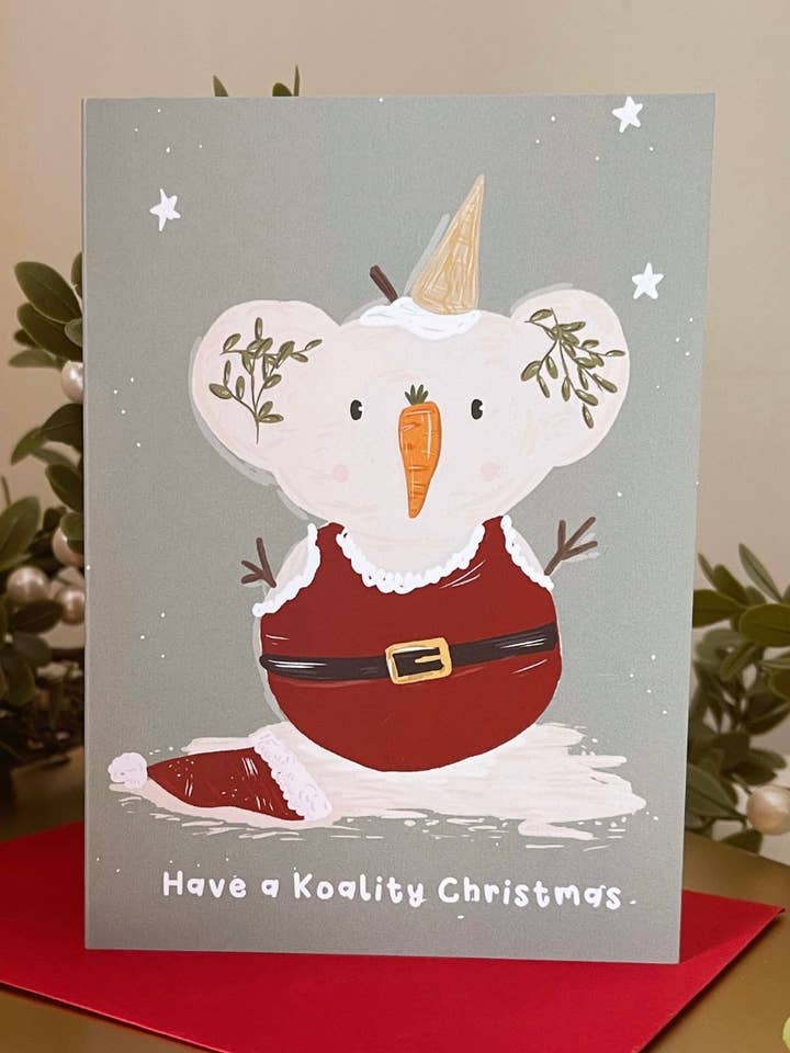 Sand Koala kerstkaart voor wholesale door Just Smile Designs