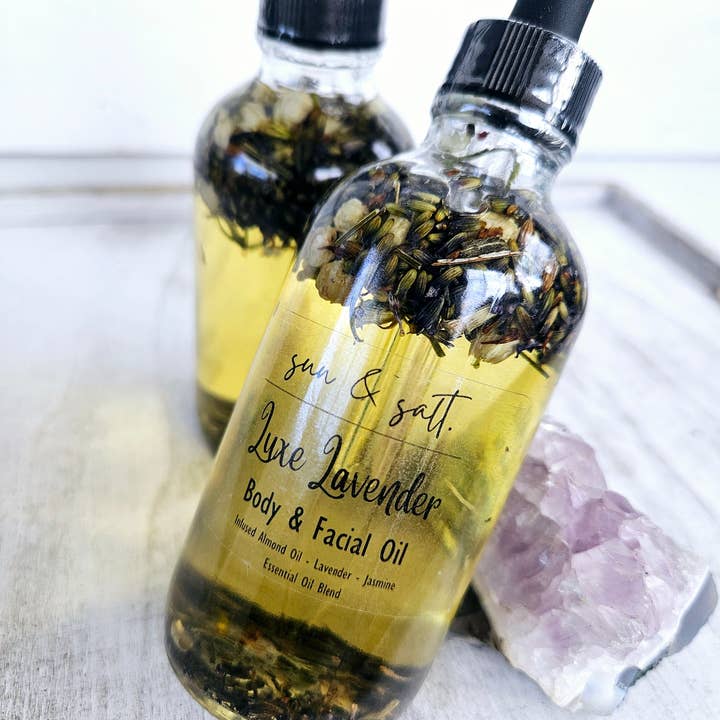Lux&Lou - Wholesale Bath/body oil - Luxe Lavender Body & Facial Oil - Infused Almond Oil2