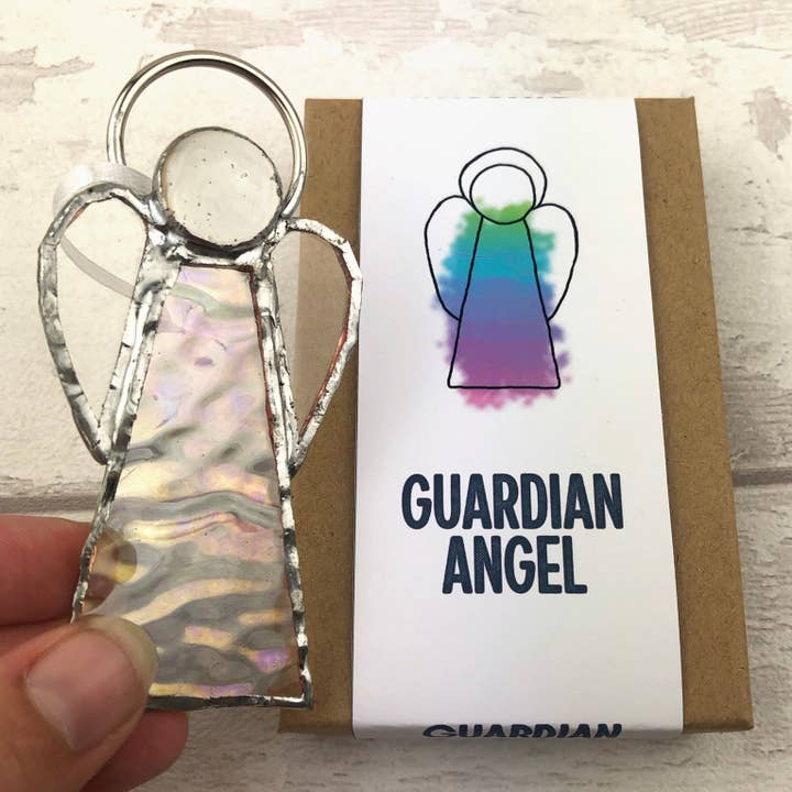 GlassHouse Design – Großhandel Sonnenfänger – Schutzengel — Buntglas-Engel Geschenk1