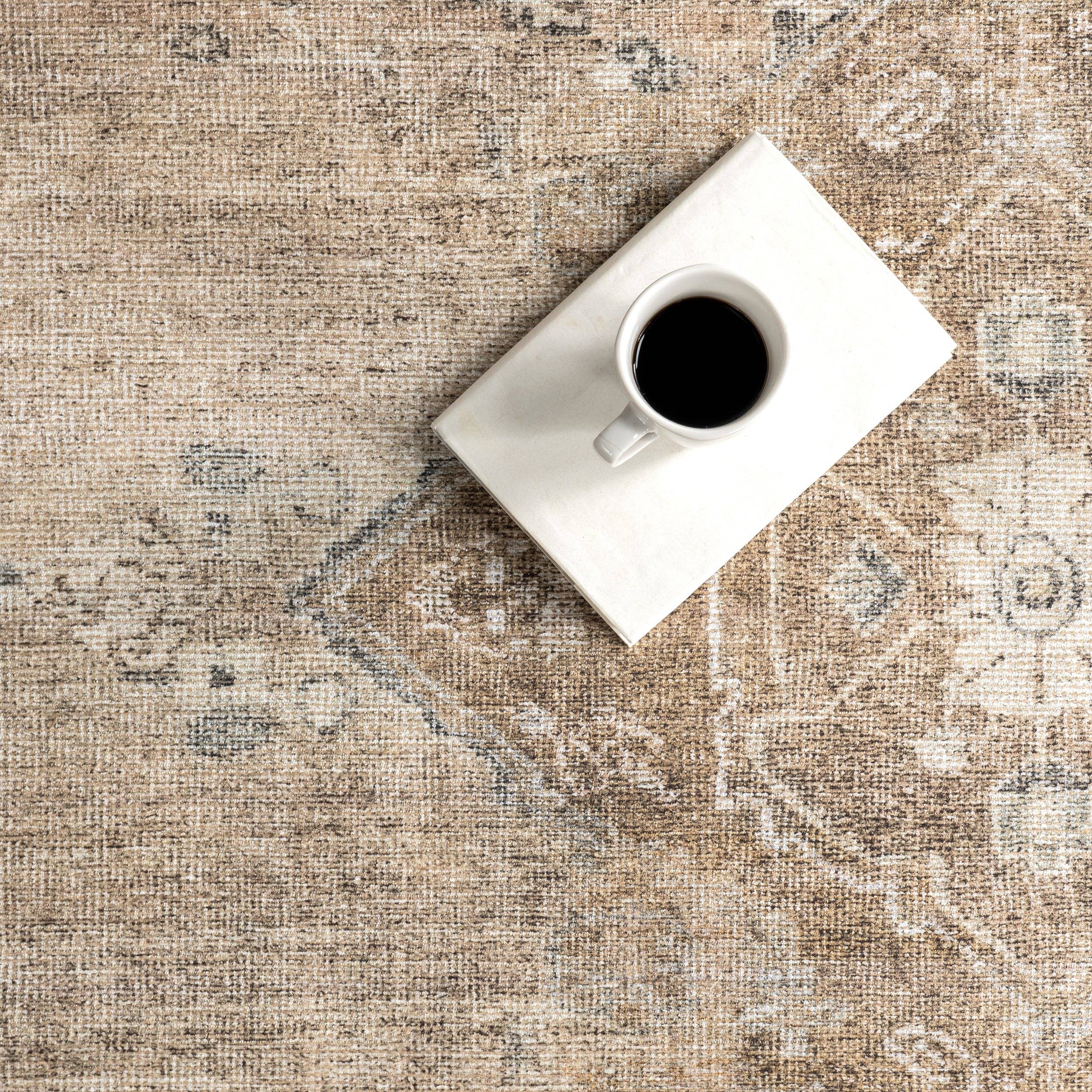 Beige Hillstone Collection Ahmeira Traditional Vintage Medallion Area Rug for wholesale on Faire7