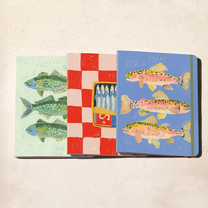 Seedlings - Wholesale Notebook - Three Fish Seedlings Sewn Trio Notebook Set
