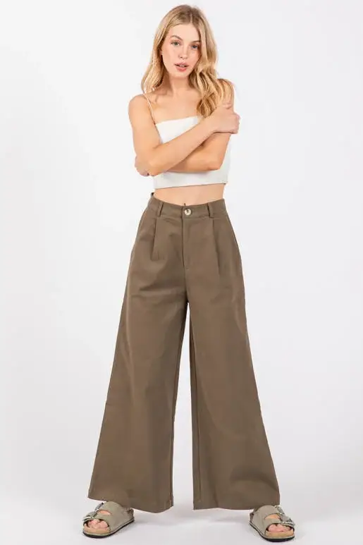 Final Touch – wholesale Byxor - Dam – Bomullsbyxor med vida ben - P50015C10