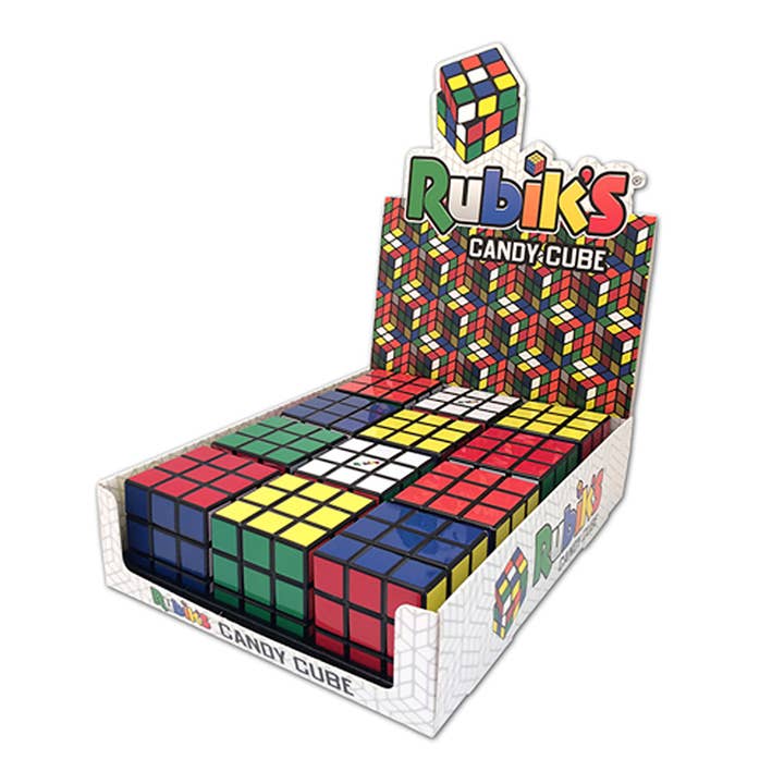 Rubiks Slikterning 12 stk 34 g Bakke for engroshandel hos Long Island Candy Factory