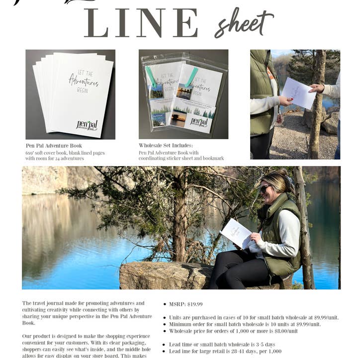 Pen Pal Adventure Book - Wholesale Journal/Diary - Travel Journal Kit - Golden Colorado Pen Pal Adventure Book