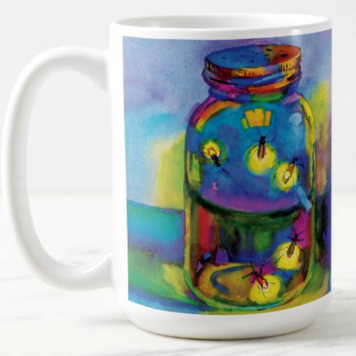 15oz Mug | Fireflies for wholesale by Wyatt Waters Gallery