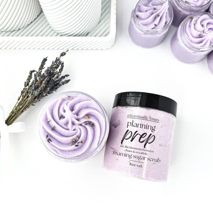 Préparation de la planification - Savon fouetté et gommage au sucre pour enseignant pour la vente par eScentually Yours