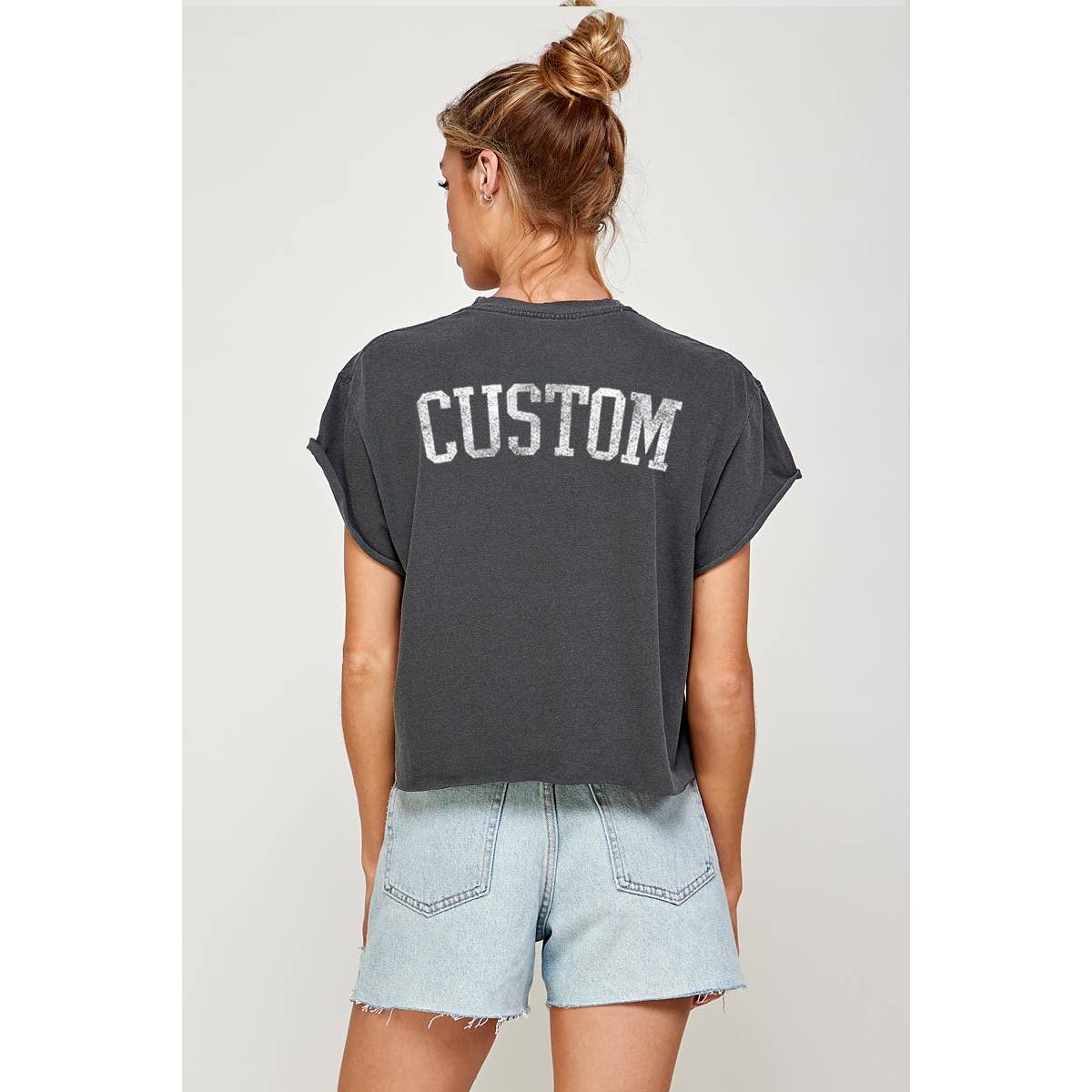 Illustrated Society - Vente T-shirt sérigraphié – femme - HAUT COURT GRAPHIQUE VINTAGE PERSONNALISÉ2