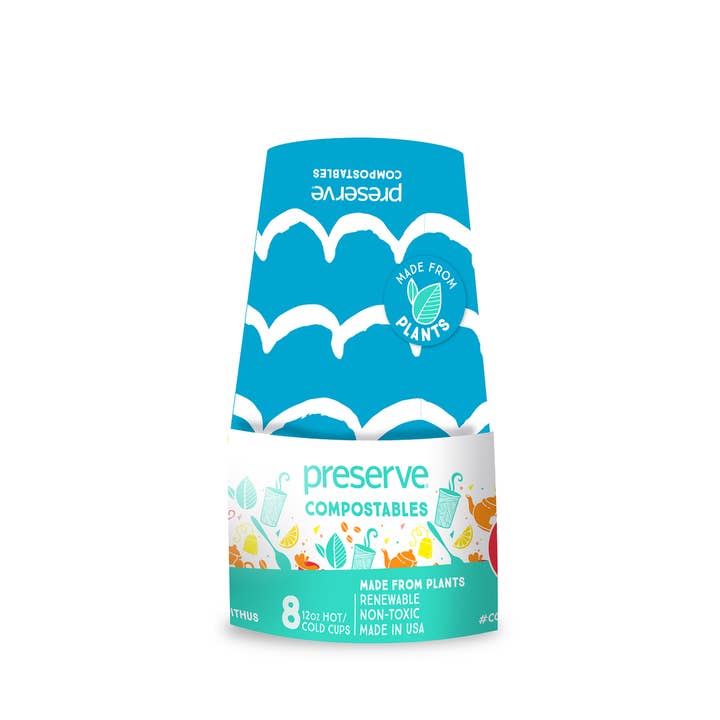 Preserve - Wholesale Disposable Cup - Compostable Cups - Case of 12 8-Packs