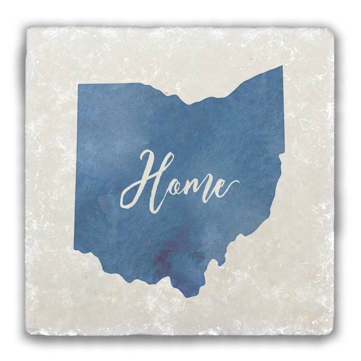 "Home" State Tumbled Stone Coaster for wholesale by Nelson Gifts Wholesale