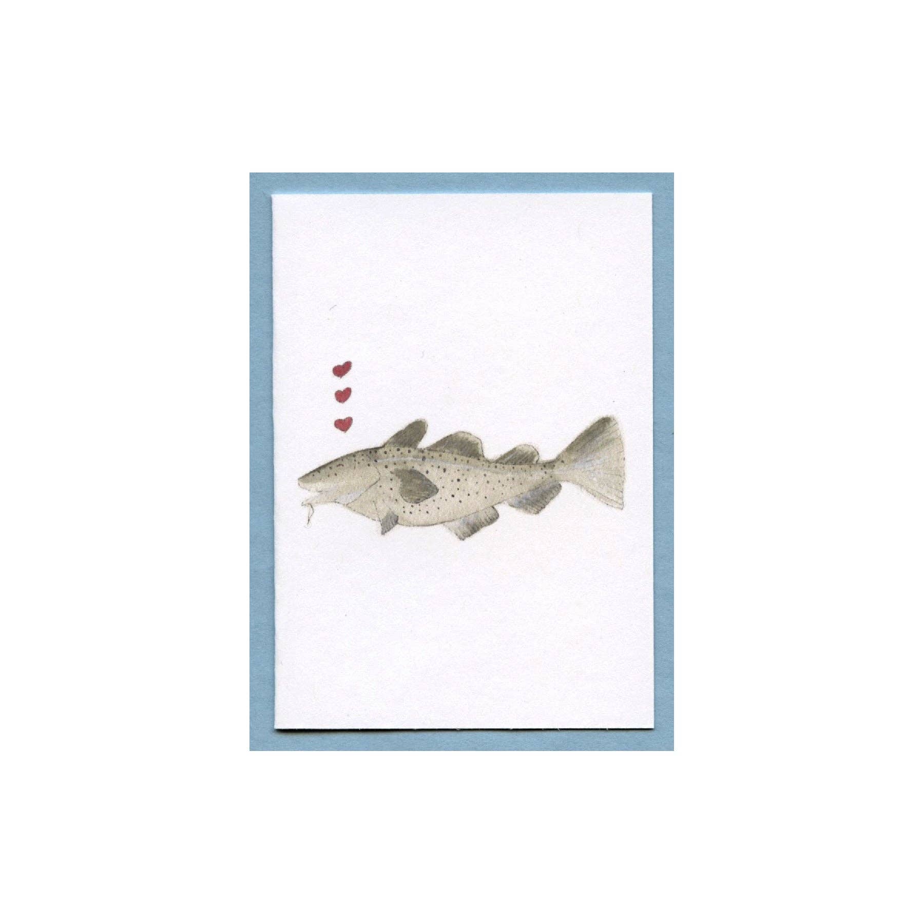 Zucchini Fish - Vente Cartes de déclaration d'amour - Carte d'accompagnement d'amour de morue0