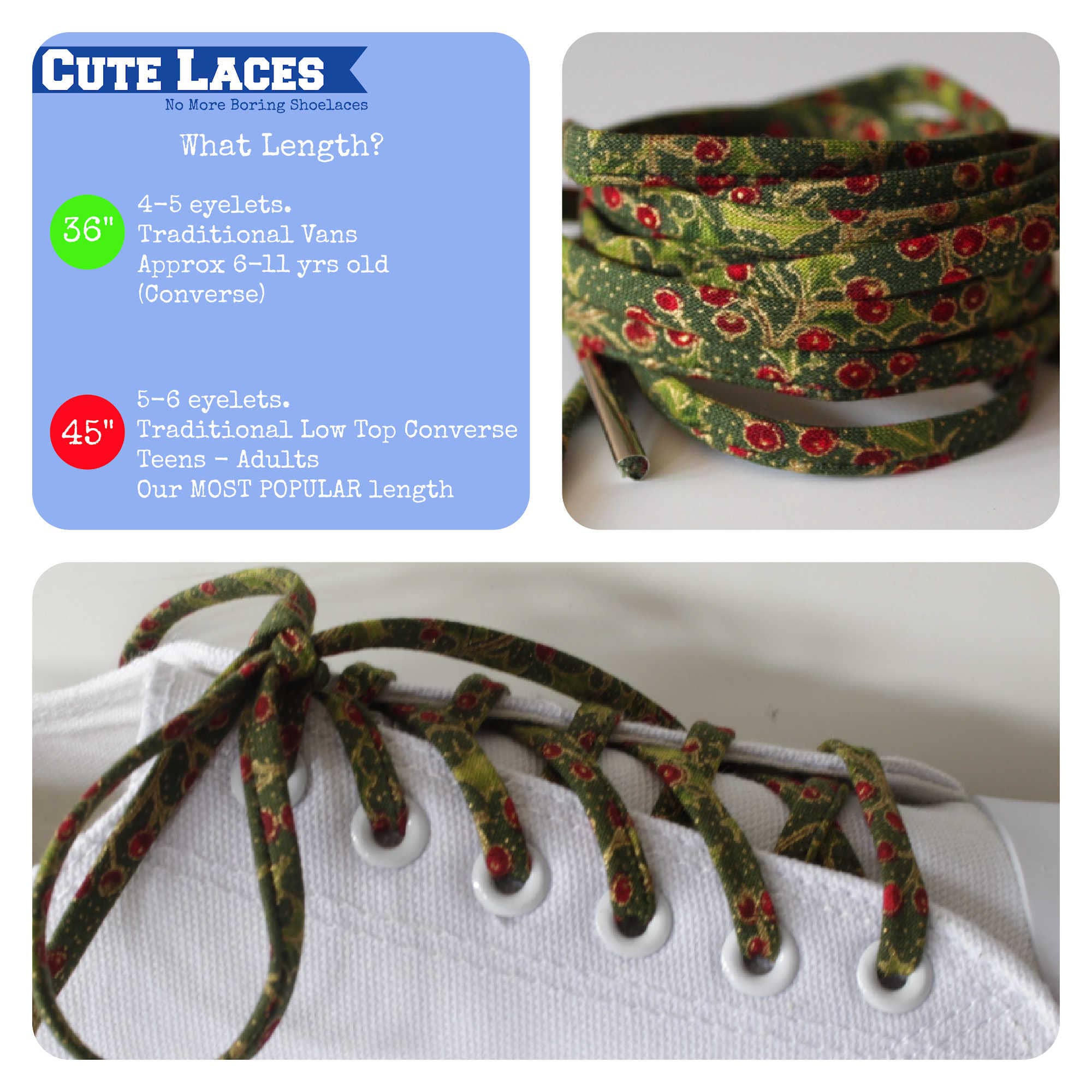 Cute Laces - Wholesale Schoenveters - Kinderen en baby - Schoenveters met kerstontwerp voor volwassenen en kinderen2