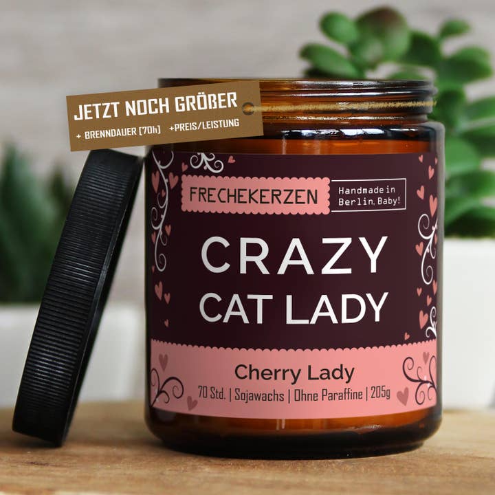 mysoy® Duftkerzen-Manufaktur - Wholesale Jar/Filled Candle - Crazy cat lady| Handmade gift scented soy candle7