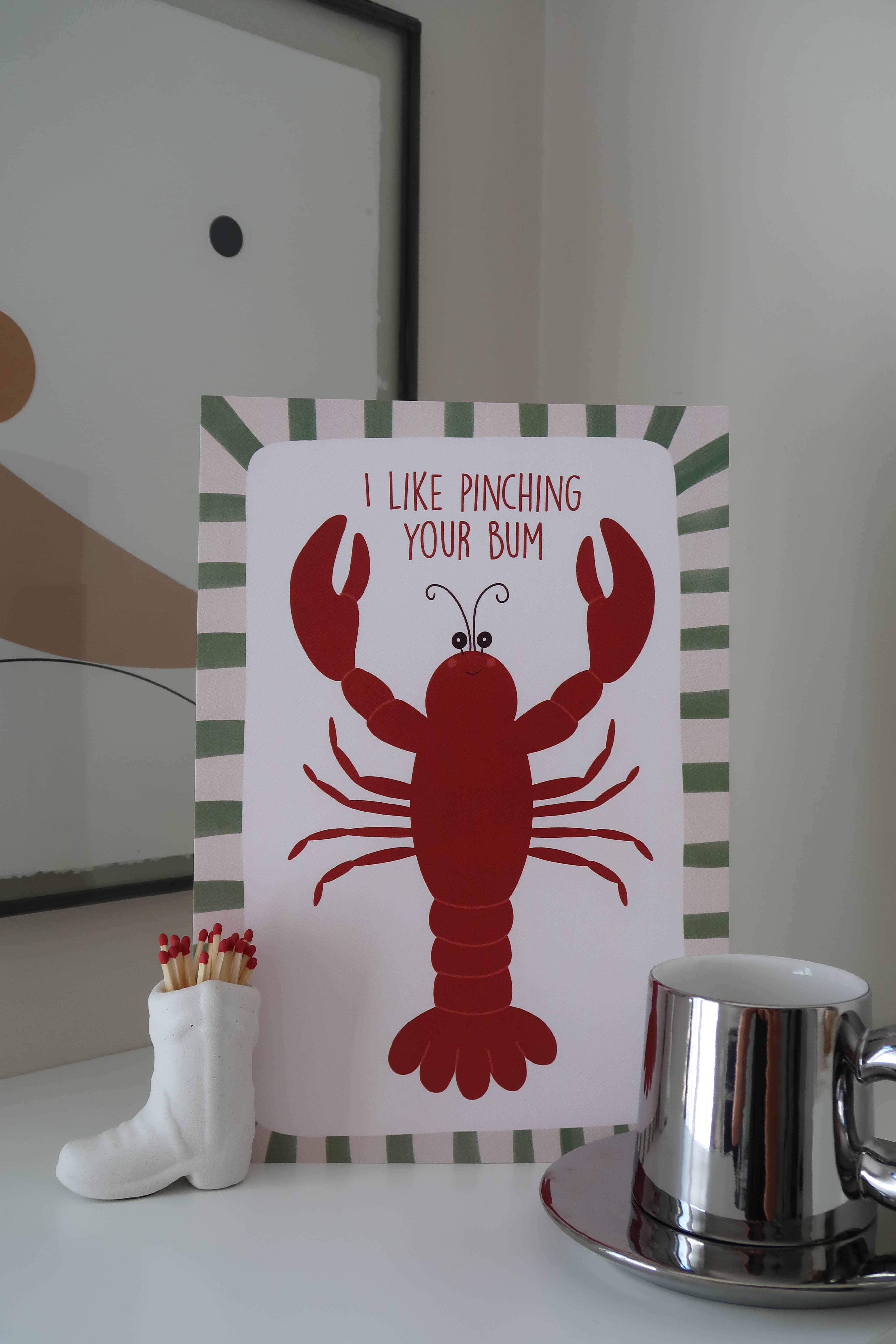 From Rosalie - Wholesale Art Print - A4 Art Print - Lobster Love. Colourful, fun, wall art1
