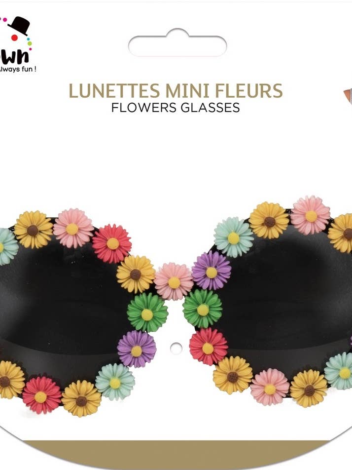 Mini-Blumen-Brille - Mehrfarbig für den Großhandel von P'tit Clown