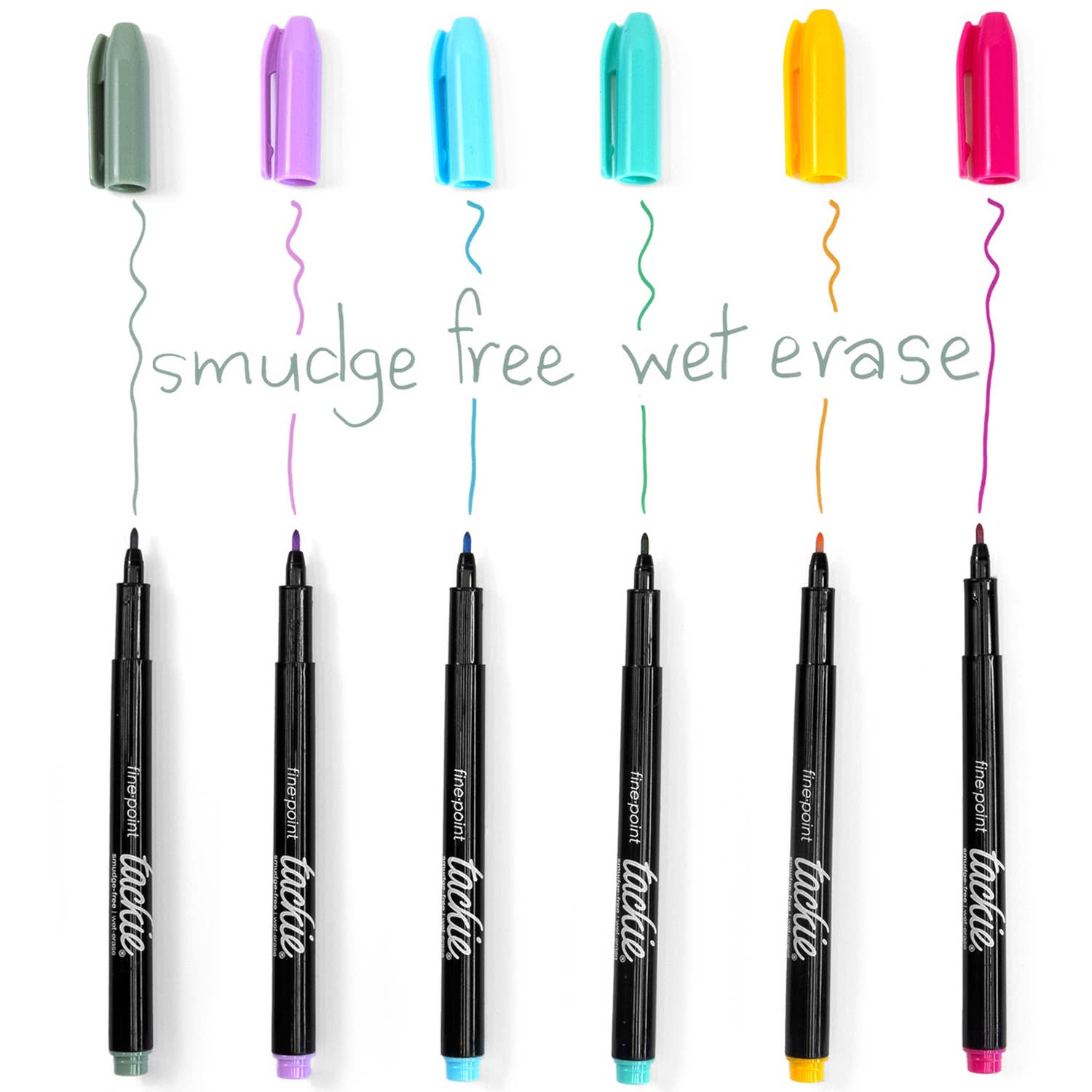 M.C. Squares - Wholesale Marker - Tackie Markers - Smudge Free, Wet-Erase Pens - Pastel Colors2