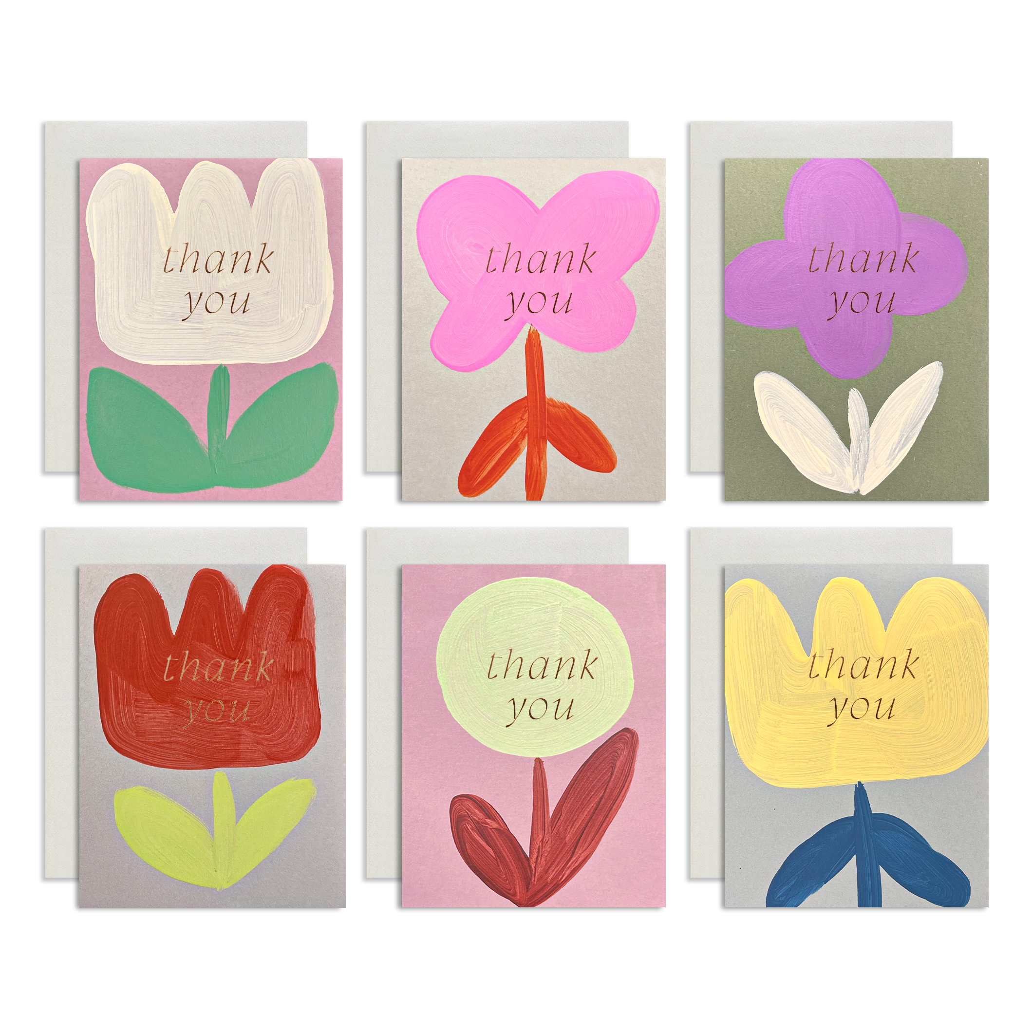 Moglea - Wholesale Thank You Card - Daisy Thank You Set1