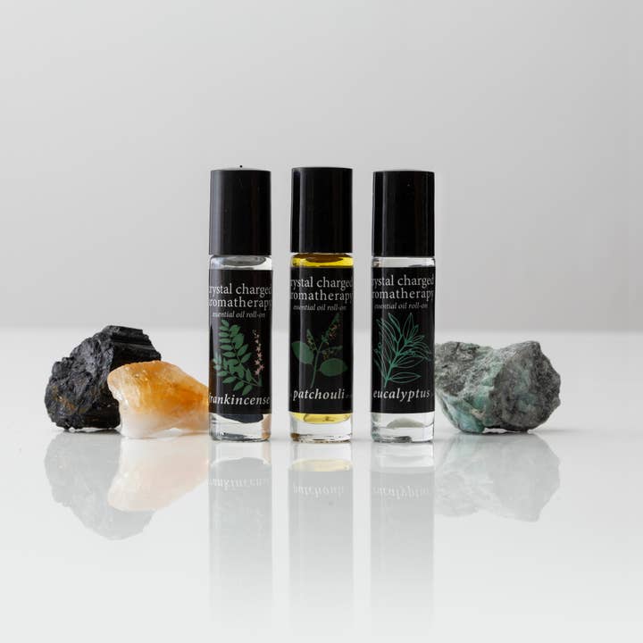 Roll-On de Óleo de Cristal: Patchouli, Incenso, Eucalipto por atacado de RAW SPIRIT NYC
