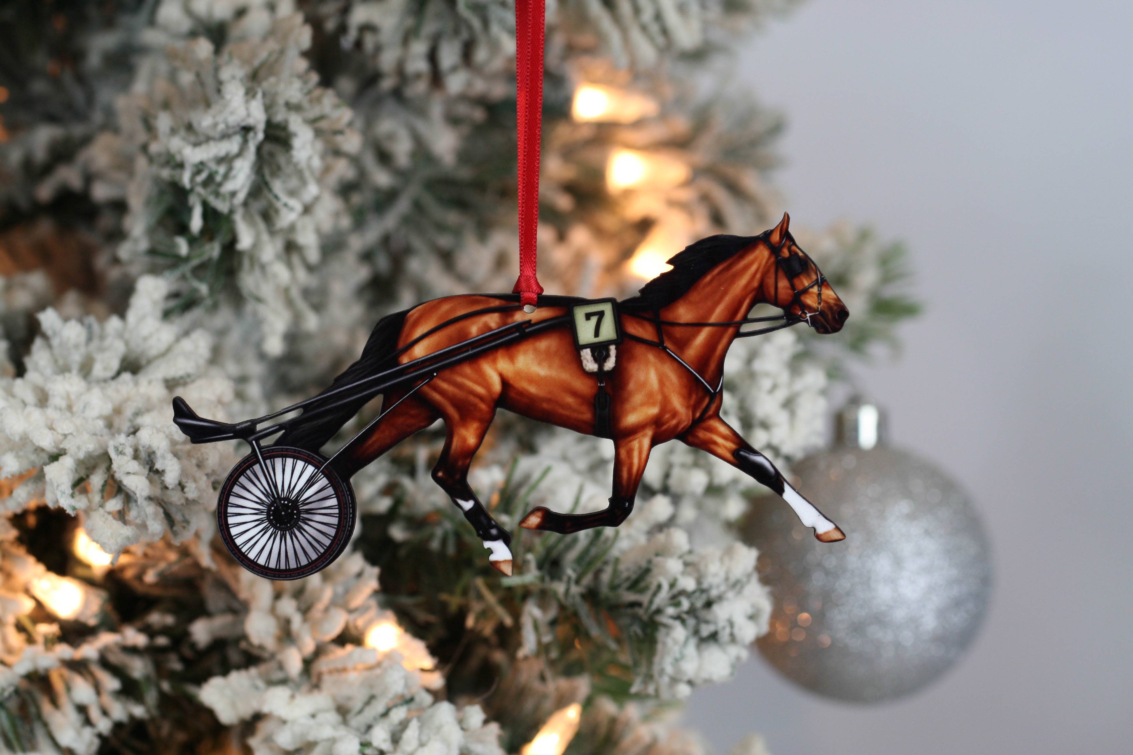Classy Equine - Wholesale Ornament - Standardbred Racehorse Ornament - Harness Racing Trotter2