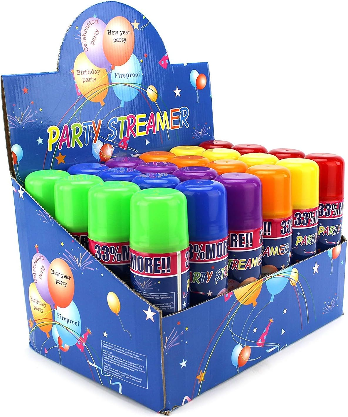 AJ TOYS & GAMES - Wholesale Party Favor - Fun Party String Streamer Spray In A Can 3 oz per bottle6