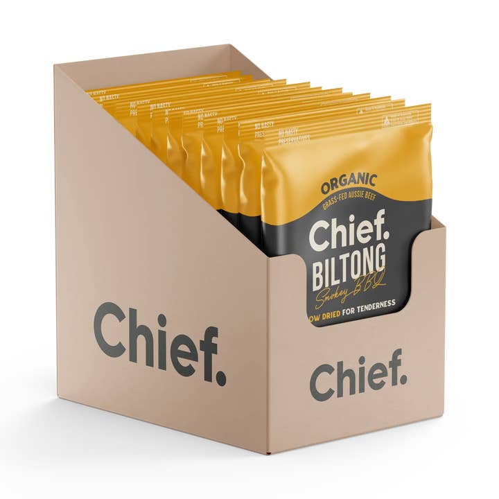 Organic Biltong - Smokey BBQ for wholesale by Chief Nutrition