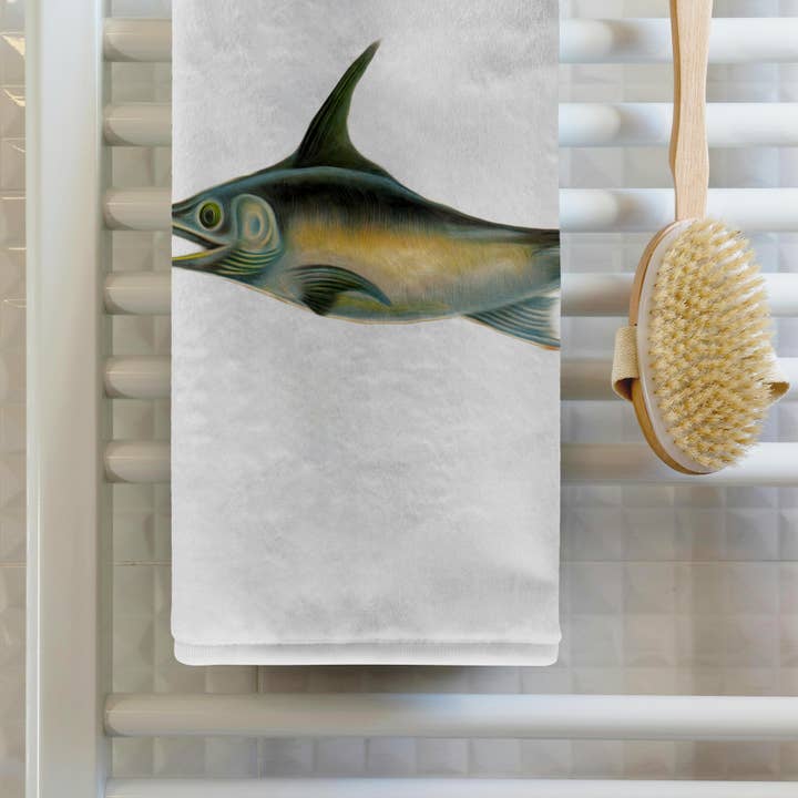 3dRose - Wholesale Bath Towel - 3dRose, Vintage Illustration Of A Swordfish, Towel1