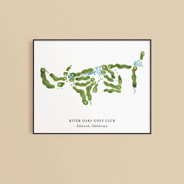 River Oaks Golf Club Print for wholesale by ally aiken design