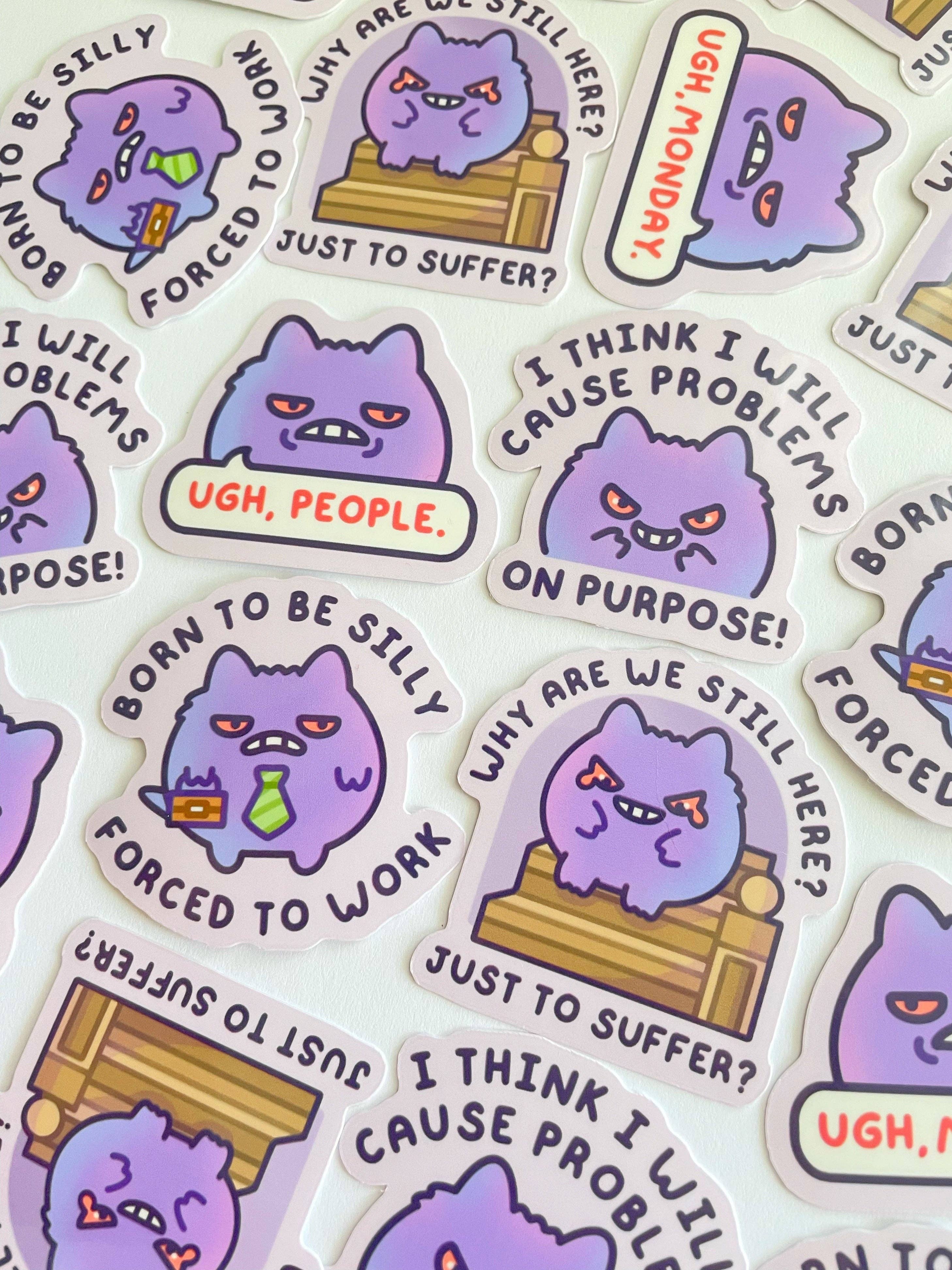 Gelly Roise - Wholesale Sticker - Smol Gengar Waterproof Stickers8