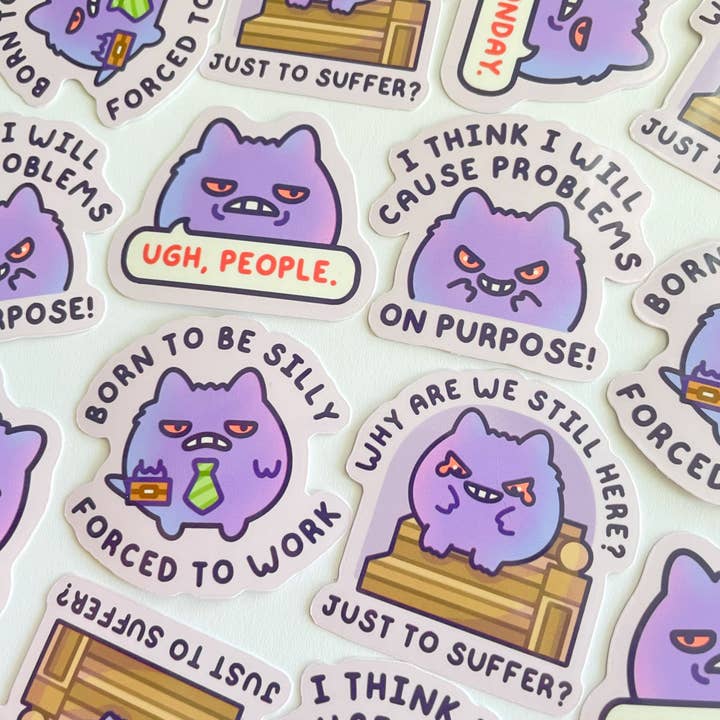 Gelly Roise - Wholesale Sticker - Smol Gengar Waterproof Stickers8