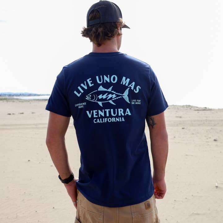 Bluefin Tuna Tee (Navy Blue) for wholesale by Live Uno Mas