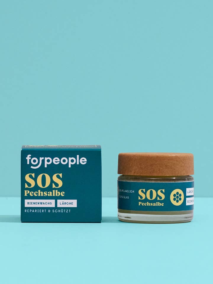 SOS pechzalf - Larikshars in glazen pot voor wholesale door forpeople skincare GmbH