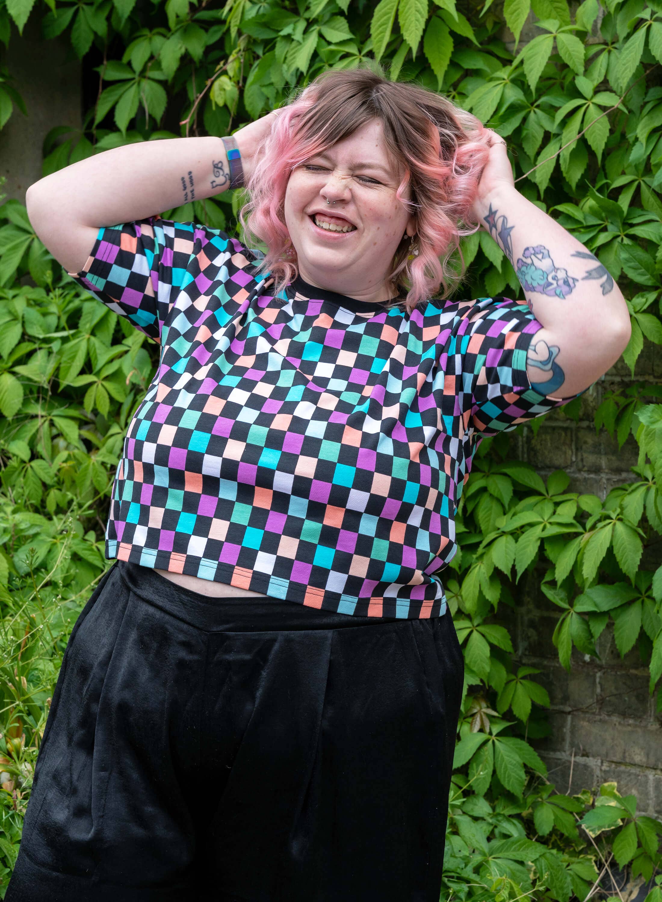 Rebel Romance - Vente T-shirt – femme - T-shirt ample à carreaux Rebel Romance10