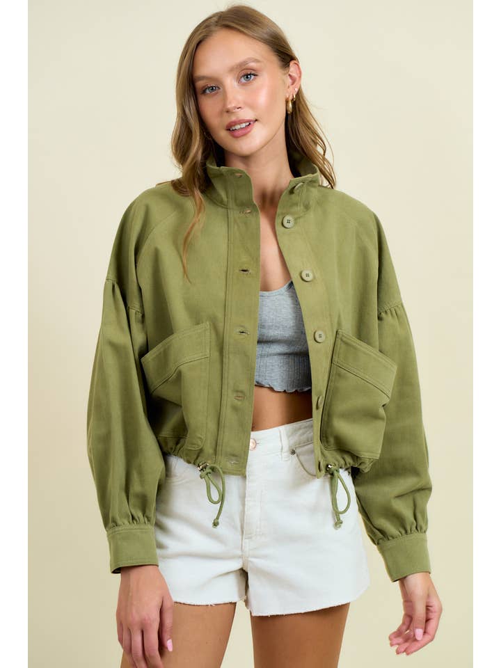 Doe and Rae - Wholesale Jacket - Women's - BLOUSON TWILL UTILITY JACKET - 10755J