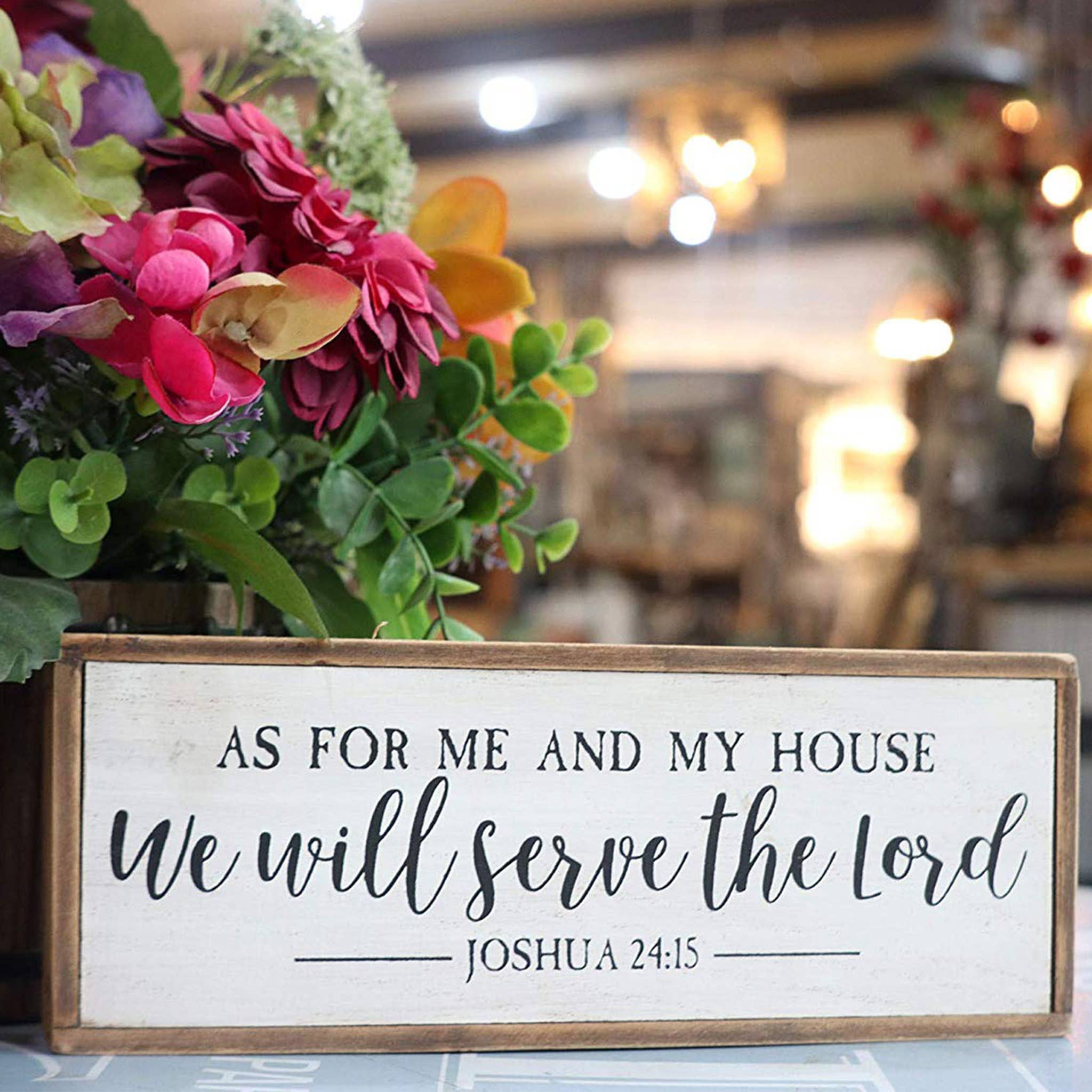 Paris Loft Inc - Wholesale Sign - Small As for Me and My House Wood Bible Verse Sign1