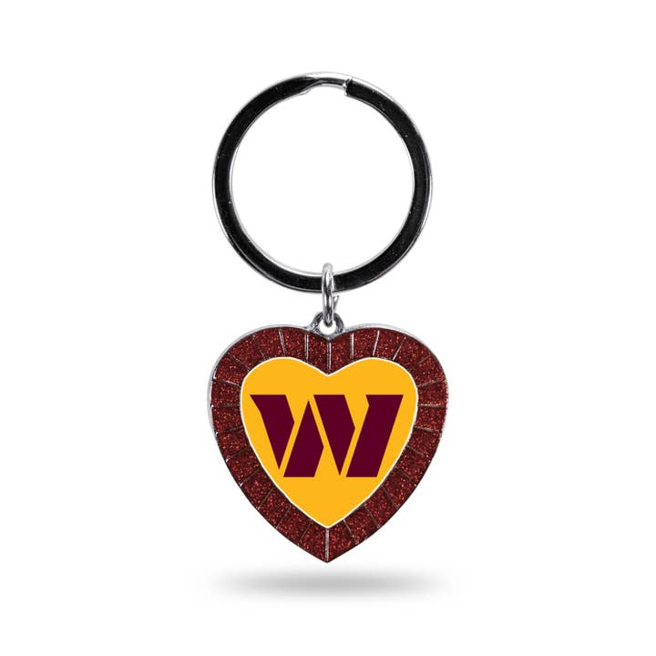 Rico Industries - Wholesale Keychain - Unisex - NFL Washington Commanders Maroon Heart Keychain