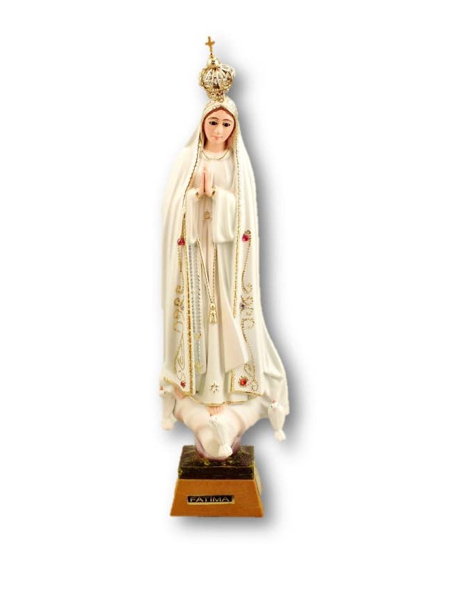 Staty av Our Lady of Fatima cm. 21 polystyren - glasögon för wholesale av Costa Articoli Religiosi