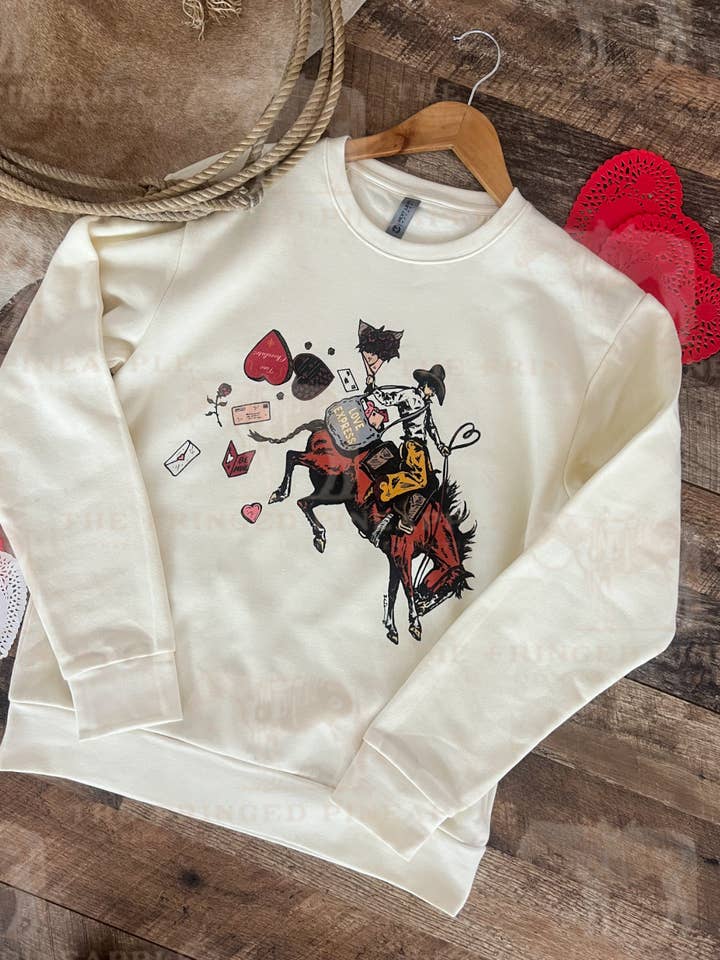 Special Delivery Valentines Tee or Sweatshirt (Adult) ( Sweet Cream) for wholesale by Arrow F Apparel