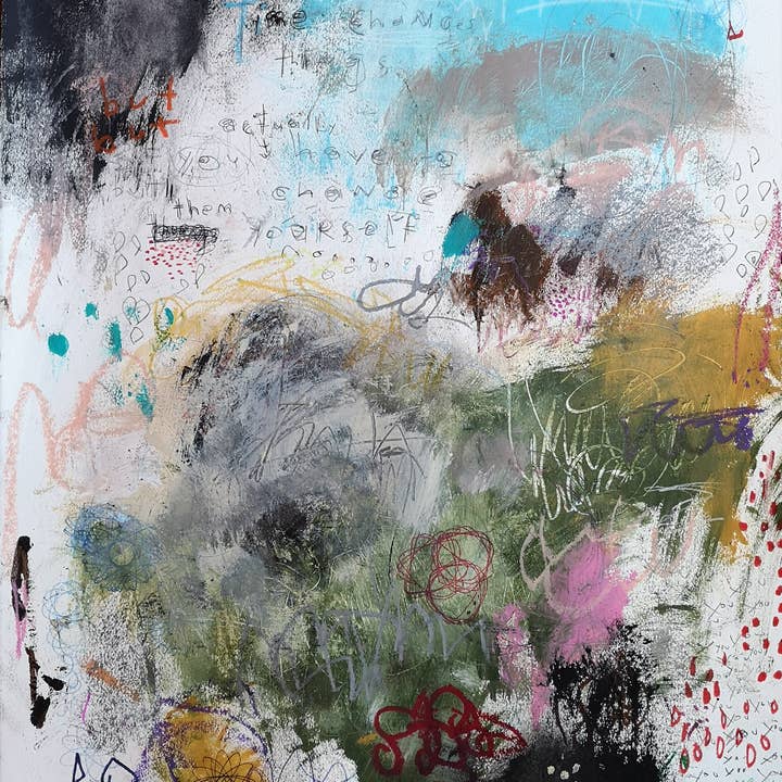 #032003 <BR> Abstract Canvas Art Print <br>Title: Change Them Yourself for wholesale by Michel Keck LLC