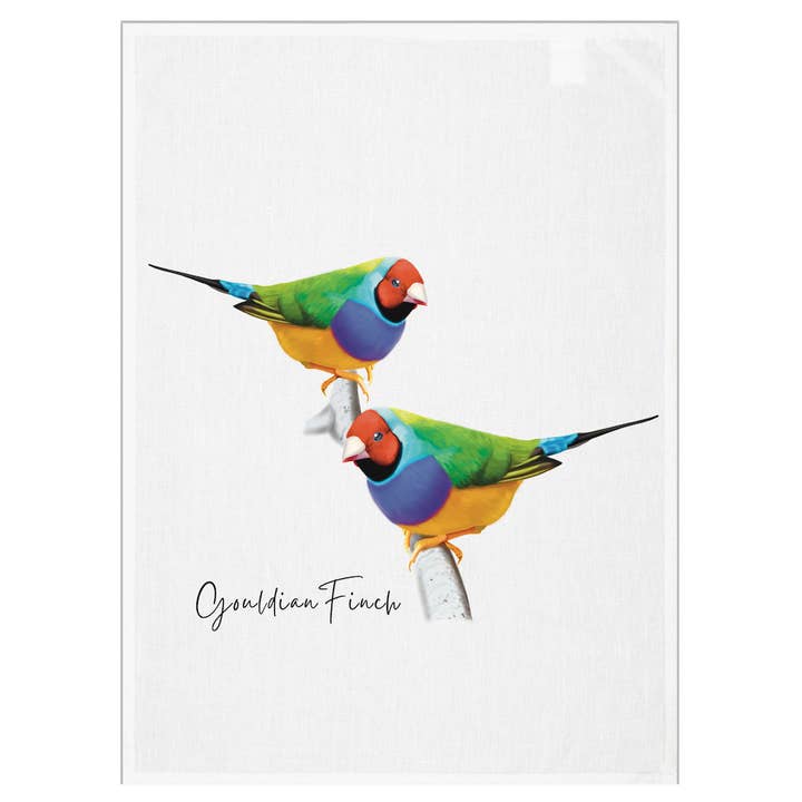 Gouldian Finch Design Tea Towel and other Purchase Wholesale goupie. Free Returns & Net 60 Terms on Faire trending on Faire.