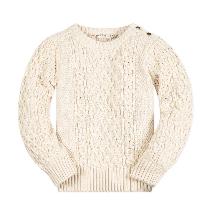 Organic Fisherman Sweater for wholesale by Hope and Henry