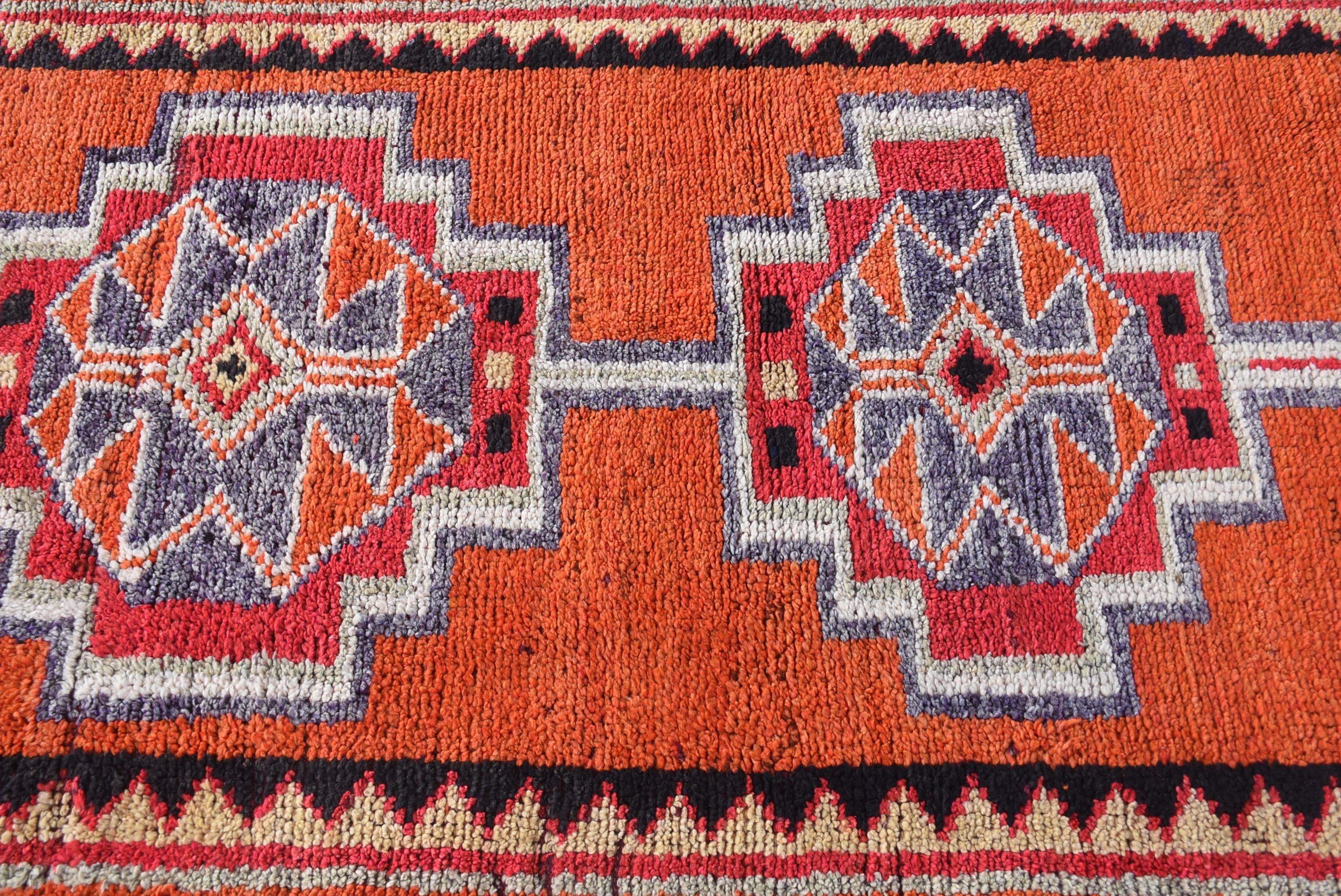 Anatolia Loom - Wholesale Runner Rug - Second Hand Geometric Kilim Rug - Orange & Red Wool4
