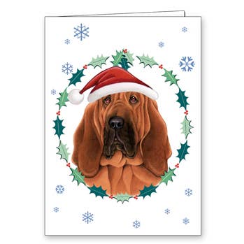 Cartão comemorativo sazonal Bloodhound 5 “x 7" por atacado de SJT Enterprises, Inc.
