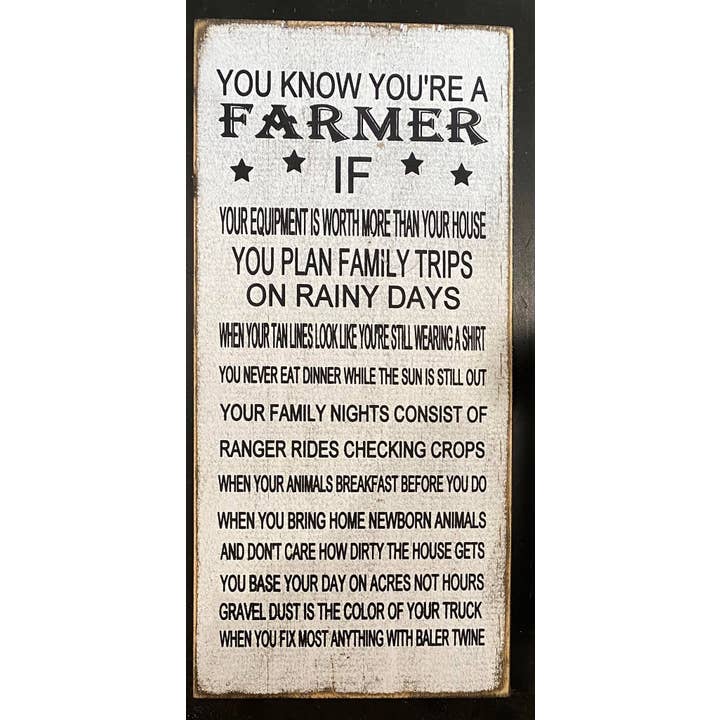 VOUS SAVEZ QUE VOUS ÊTES AGRICULTEUR SI pour la vente par Dudley's Cottage & Gifts