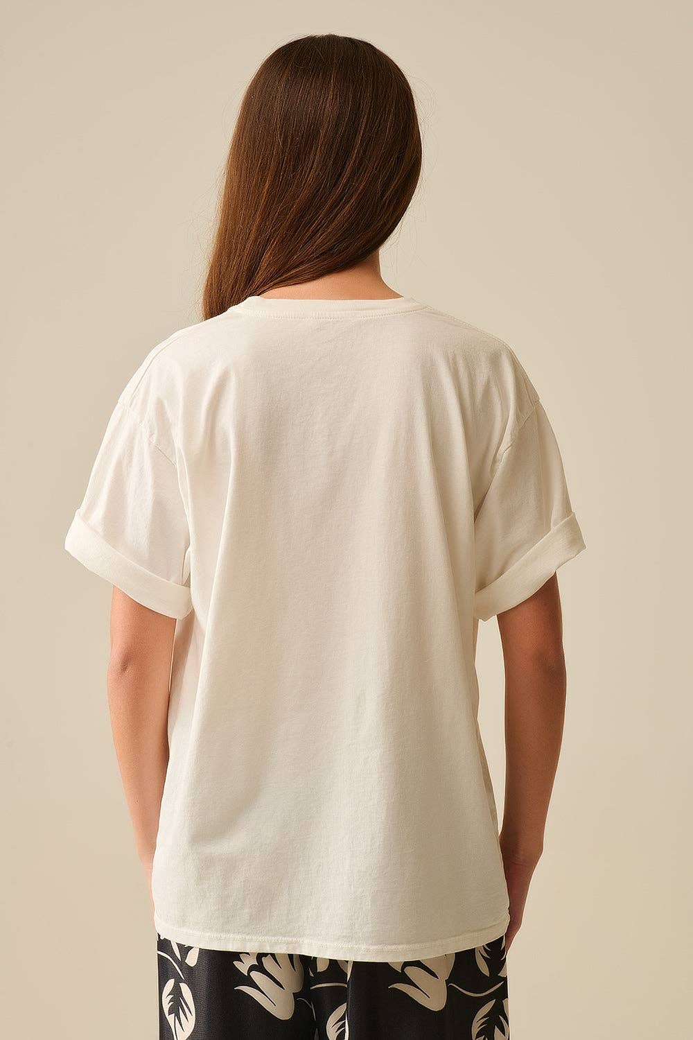 White Relaxed CIAO T-Shirt With Green Letters for wholesale on Faire1