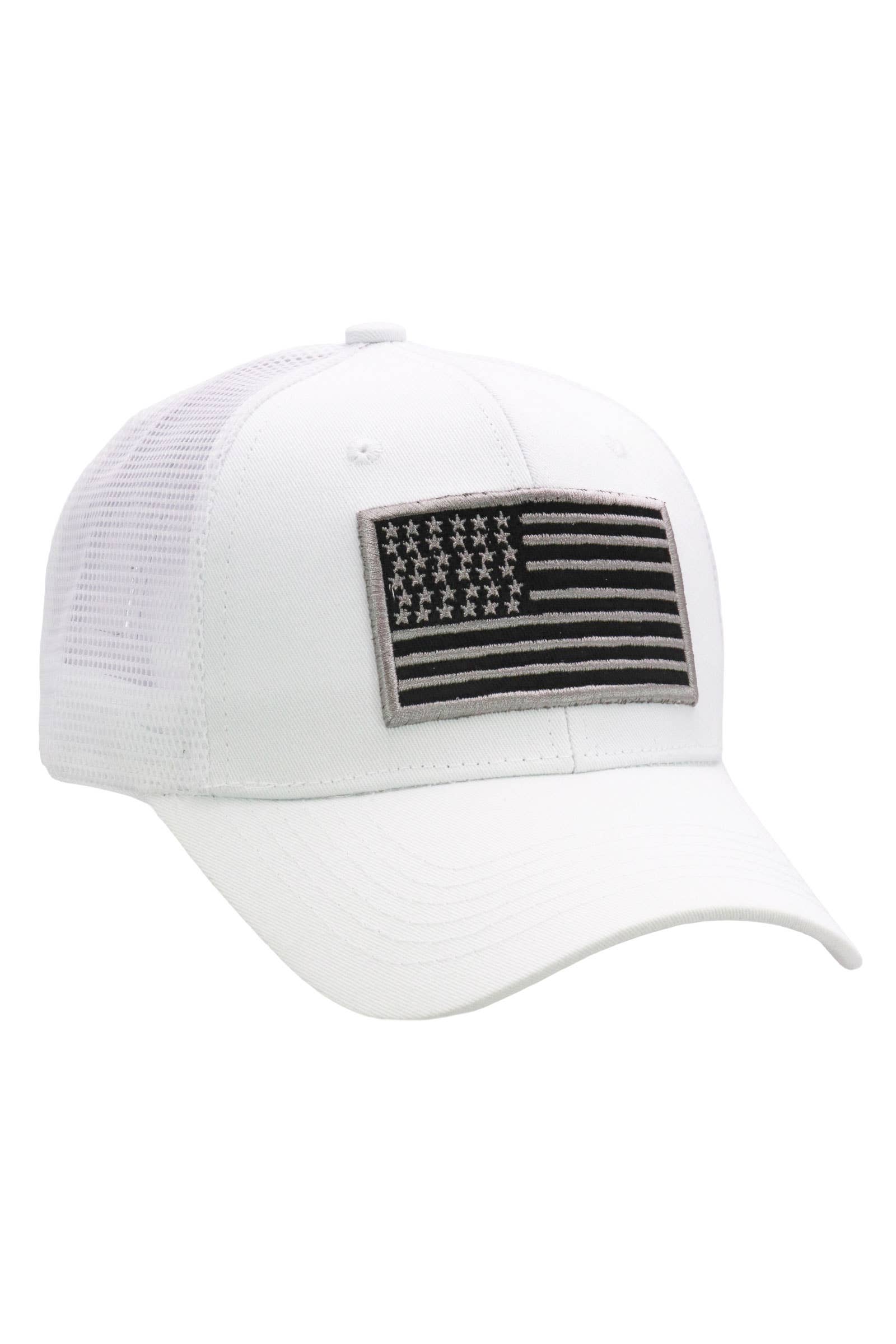 Cap Zone - Wholesale Trucker Hat - Unisex - American Flag Patch Cotton Trucker Hat5