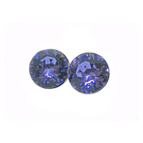 Janusch – wholesale Stud/post earrings – 6mm Tanzanite Crystal Stud Earrings