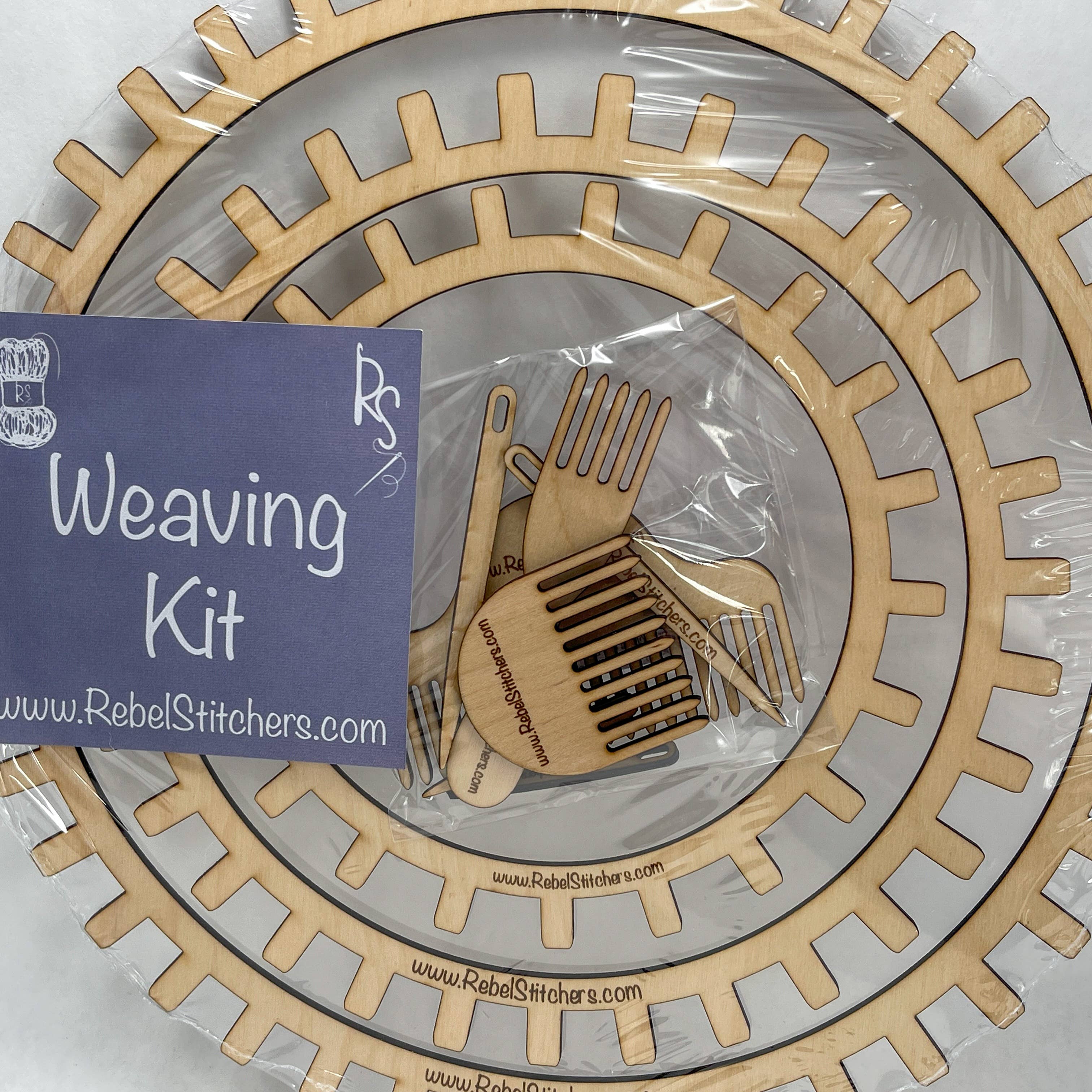 Art by Erica H & Rebel Stitchers - Wholesale DIY Craft Kit - Circular Loom Kit - Three Sizes included - easy weaving loom3